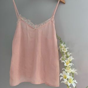(2/$20) Streetwear Society M Pink Lace Tank top